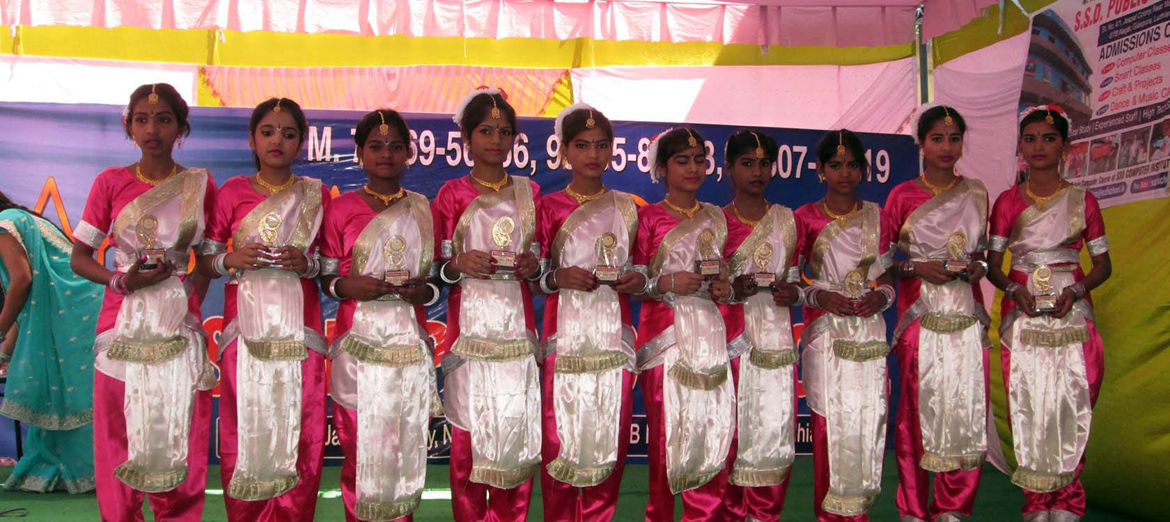 BHARATNATYAM DANCE STUDENTS AWARDED at SSD PUBLIC SCHOOL